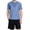 Blue 01, variant on Stamzod Mens Sweatsuits 2 Piece Set Summer Solid Color Short Sleeve Gym Tshirt and Pants Casual Activewear Plus Size Track Suit for Running Workout Athletic Beige S