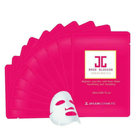 2017 New Facial Sheet Mask Rose Blossom Brighten Nourish Face Skin Care Hydrating 10Sheet (Made in
