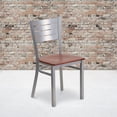 thumbnail image 2 of Bowery Hill Restaurant Dining Chair in Cherry and Silver, 2 of 6