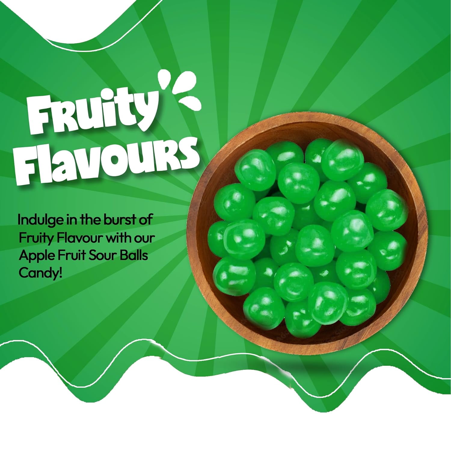 NY Spice Shop Assorted Green Apple Sour Balls - 3 Pound - Healthy Snacks - Bulk Candy Balls - Assorted Candy Sour Balls