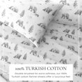 thumbnail image 3 of Linery & Co. Premium 100% Turkish Cotton Brushed Flannel Novelty Printed Sheet Set North Pole Polar Bears Full Flannel Novelty Cabin & Lodge,, 3 of 5