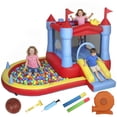 thumbnail image 1 of Qaba Bouncy Castle for Kids with Slide, Pool/Ball Pit, Basketball Hoop, 1 of 10