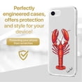 thumbnail image 2 of Case Yard iPhone-SE Case Clear Soft & Flexible TPU Ultra Low Profile Slim Fit Thin Shockproof Transparent Bumper Protective Cover Drop Protective Cell Phone Cases (Lobster), 2 of 8