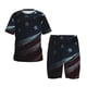 thumbnail image 1 of Fotbe American Flag Waving Print Pijama Estampada de 2 Piezas para Niños – Ropa de Dormir de Manga Corta Cómoda para Niños y Niñas, Camiseta y Shorts de Algodón-Large, 1 of 6