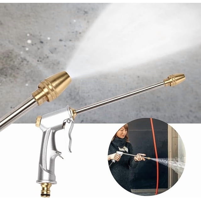 Pistolet D'Arrosage à Haute Pression - Construction Métallique Robuste - 4 Modes de Pulvérisation Réglables pour le Nettoyage et, Mèche, JKODE