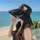 thumbnail image 2 of Sombrero de pescador con protección solar y circunferencia de la cabeza de 56-58 cm, sombrero para el sol de verano para mujer, sombrero para el sol con patrón de amor, 2 of 5