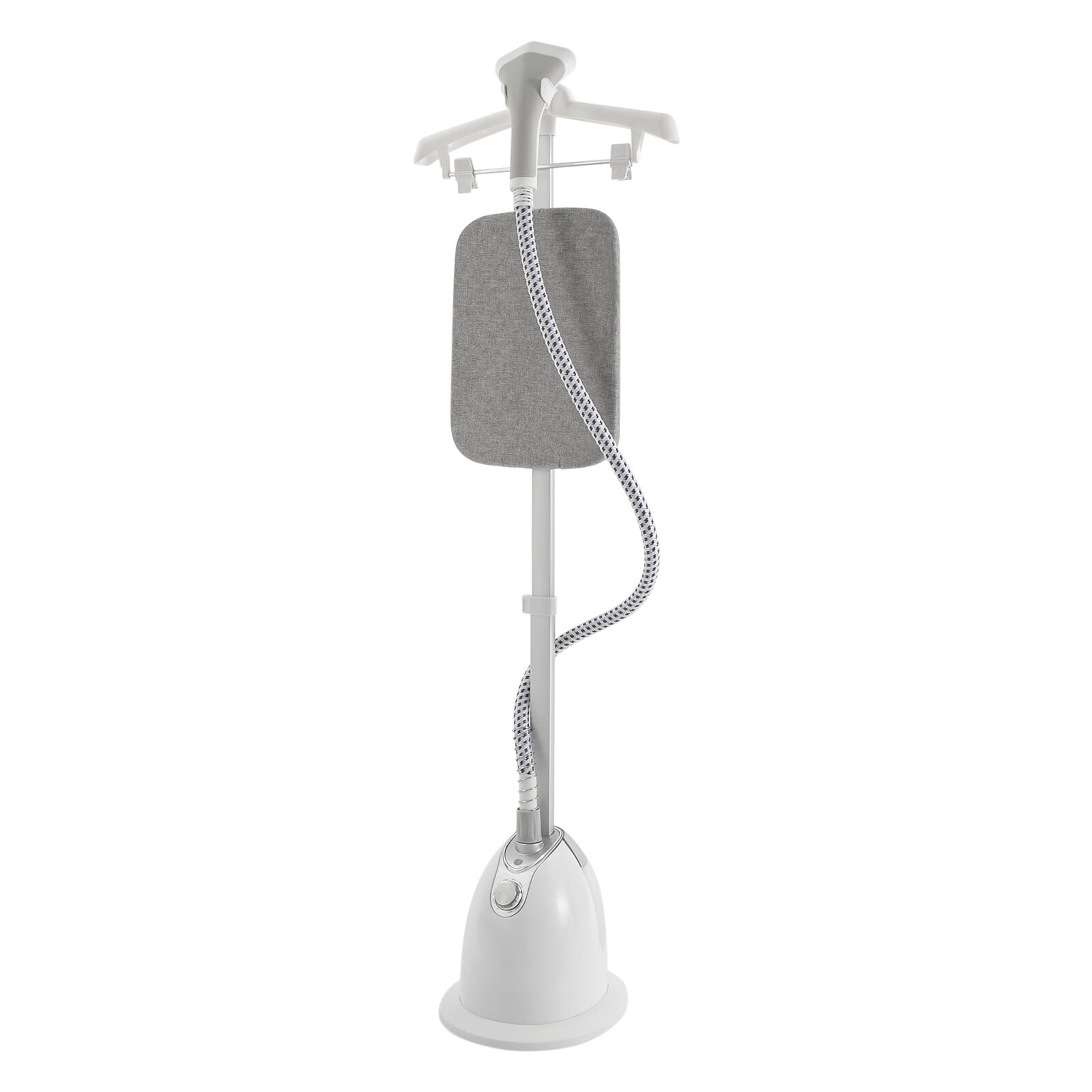 Standing Garment Steamer with Ironing Board,Adjustable Height Standing Steamer - 1.4L Water Tank,Fast Heats in 45s, Double-Insulated Steam Hose (White)