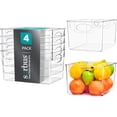 thumbnail image 1 of Sorbus 4 Pack Clear Plastic Storage Bins with Handles - Refrigerator, Freezer, Pantry, Organizers, 1 of 8