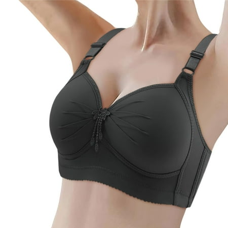 ASFGIMUJ Sports Bras For Women Comfort Bra Four Breasted Bra Plus Size Bras Wireless Push Up Full Coverage Bra Soft Breathable Underwear Bra Plus Size