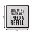 thumbnail image 5 of American Atelier, Square, off-White, Absorbent Ceramic Drink Coasters (Wine Sentiments), Set of 4, 5 of 7