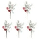 thumbnail image 1 of 5 piezas de ramas de Navidad, ramas de de Navidad, árboles de flores artificiales encantadores y decorativos para familiares y conocidos, 1 of 8
