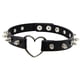 thumbnail image 1 of Collar para mujer, joyería para mujer, joyería para mujer, collar de cuero estilo punk gótico vintage, collar gótico con colgante de corazón y pincho., 1 of 3