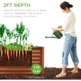 thumbnail image 2 of WubioA 4x2x2ft Outdoor Metal Raised Garden Bed, Deep Root Planter Box for Vegetables, Flowers, Herbs, and Succulents w/ 119 Gallon Capacity - Wood Grain, 2 of 14