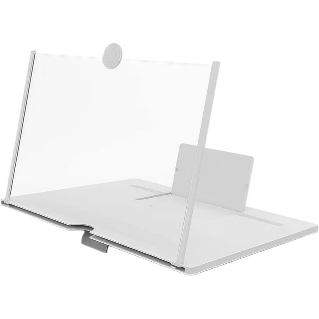 Screen Magnifier for Cell Phone, Screen Magnifier New Version, Mobile Phone Magnifier Projector Screen for Movies, Videos and Gaming with All Phones (White, 12 inch)
