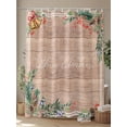 thumbnail image 4 of Fsddascl Christmas Shower Curtain Set - Extra Long 72" x 96" Washable Bathtub Curtain with 12 Hooks, Pine Cones Botanical Xmas Vintage Waterproof Fabric Stall Shower Curtains for Bathroom/Bathtub, 4 of 6