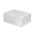 thumbnail image 1 of OULII Shoe Display Case White Pp Simple Design Stackable Storage for Students 1Pcs, 1 of 8