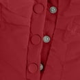 thumbnail image 6 of YNGKMEA Womens Oversized Puffer Jacket Quilted Lightweight Dolman Hoodies Packable Long Sleeve Jackets Hoodies Casual Quarter Button Down Warm Tops Coat Wine M, 6 of 9