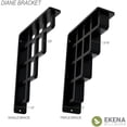 thumbnail image 2 of Ekena Millwork 1 1/2"W x 10"D x 12"H Diane Wrought Iron Bracket, (Single center brace) (4-Pack), 2 of 4