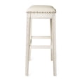 thumbnail image 3 of Open Box Maven Lane Adrien Saddle Backless Bar Stool w/Nailhead Trim, White Oak, 3 of 6