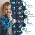 thumbnail image 3 of Blackout Kids Curtains,Cartoon Construction Vehicles Road Cones Childrens Insulated Curtains Set Of 2,Bedroom Essentials,Toddler Room Decor 42"x54", 3 of 5