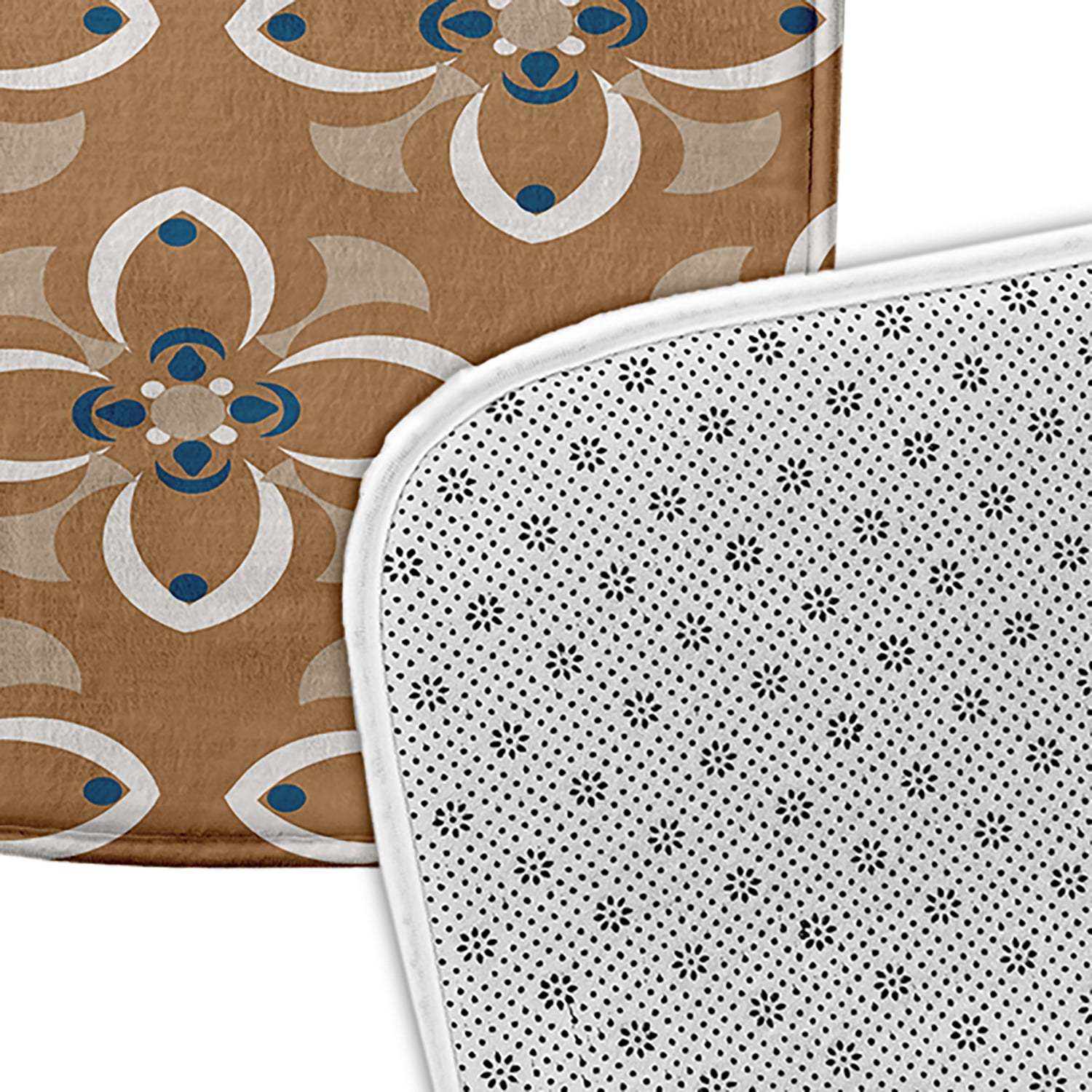 Simply Daisy Geometric Floral Pattern Pet Feeding Mat for Dogs and Cats