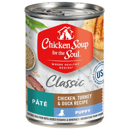 UPC: 0819239012711 | Chicken Soup for the Soul Puppy Chicken  Duck & Turkey Pate Wet Dog Food  13 oz. Cans (12 Count)