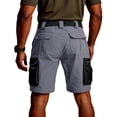 thumbnail image 6 of Dwellite Cargo Short for Men 2026 Outdoor Durable Hiking Shorts Summer Stretch Waist Knee Length Short with Zipper Pockets Gray 2XL, 6 of 9