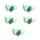 thumbnail image 5 of Sonducket 5 piezas de gafas de sol de Cosplay para adultos, fiesta de Halloween, portátil, reutilizable, disfraz de PC, gafas divertidas, gafas Type1 NO1, 5 of 6