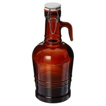 2 Liter Growler with Glass Handle- Amber