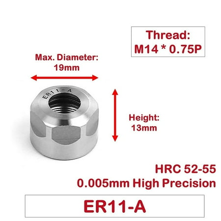 

Geege High Precision Collet Er 11/16/20/25/32/40 A/M/Um Clamping Nut Milling Chuck Cap