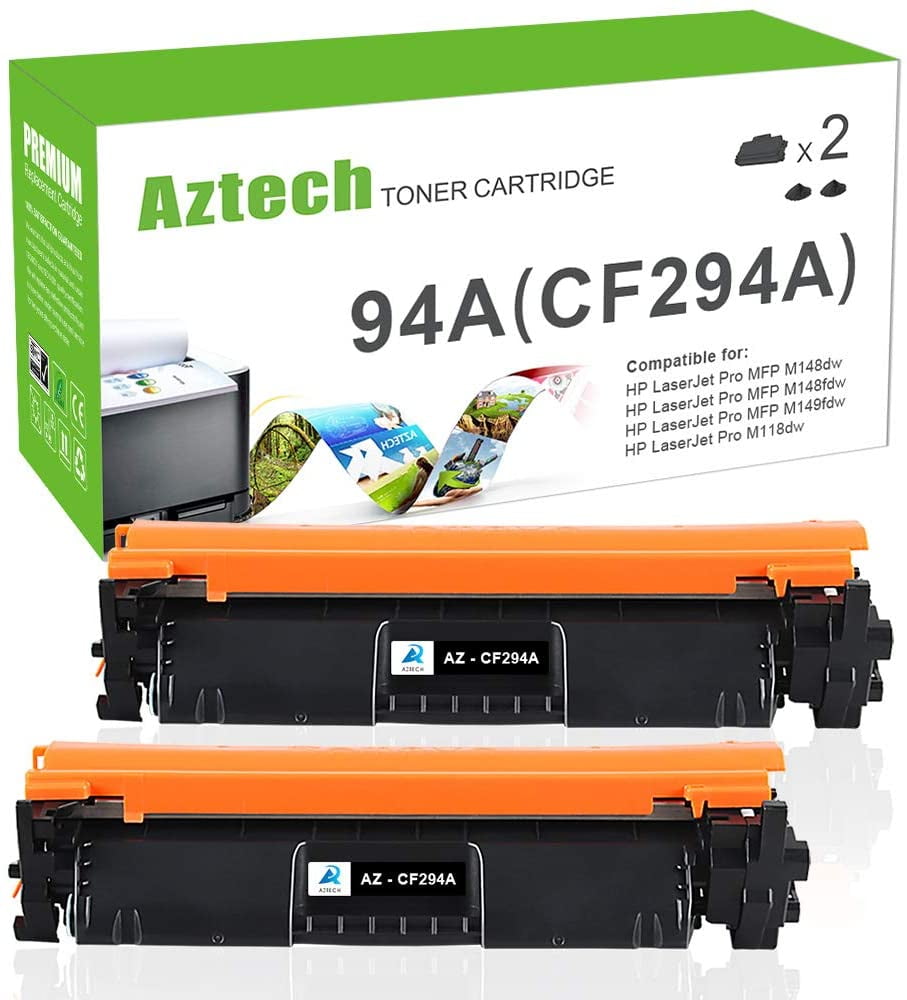 A AZTECH 94A 94X Toner Cartridge Compatible for HP CF294X Laserjet Pro MFP M148fdw M149fdw, Pro M118dw Printer (Black, 2-Pack) - Walmart.com
