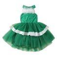 thumbnail image 1 of HXWCHs Robe Trapèze Filles Velours à Volants Paillettes Dos Nu Robe de Fête Hiver Tenue Festive pour Tout-Petit Robe Verte 9-12 Mois, 1 of 7