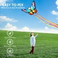 thumbnail image 4 of Joyfy Colorful Butterfly Kites Red– Easy to Fly for Kids and Adults, Large Beach Kite with 328ft String for Outdoor Games and Activities Kids Gifts, 4 of 6