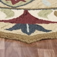 thumbnail image 3 of Ox Bay Evie 4' Round Red/Green Floral Medallion Indoor Area Rug, 3 of 7