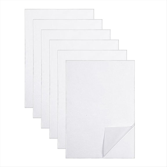 6 Sheets of Sticky Water Soluble Embroidery Stabilizer, Dissolvable Printing Paper Wash for Printed