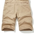 thumbnail image 6 of Lenago Solid Cargo Shorts for Men Functional Pockets Elastic Waist Mens Cargo Short Pants Comfortable Summer Shorts Golf Workout Office Wear Simple Basic Essentials, 6 of 8