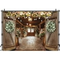 thumbnail image 3 of Barn Door Bridal Shower Backdrop Floral Rustic White Roses Vintage Farmhouse Wooden Country Wedding Photography Background Decorations Photo Booth Studio Prop, 3 of 4