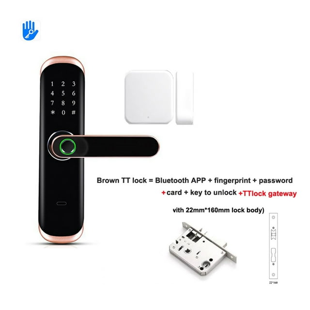 Door Lock, Biometric Fingerprint Digital Keypad Keyless Entry Code Smart Door Lock w/ Handle ,Easy to Install