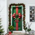 thumbnail image 5 of Uutvery Christmas Holiday Door Cover 35x71 Inches, Elastic 3D Bow Tie Pattern, Front Door Decoration Wall Decor, Seasonal Party Home Office Indoor Outdoor Celebration, 5 of 9