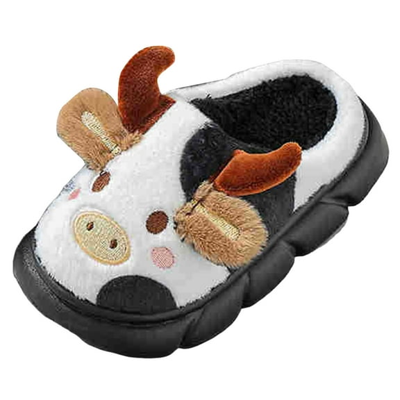 KEXE Slippers For Toddler Boys Girls House Slippers Toddler Kids Slippers Cute Animal Cartoon Shoes Girls Boys Warm Winter Household Slippers 10-10.5 Years