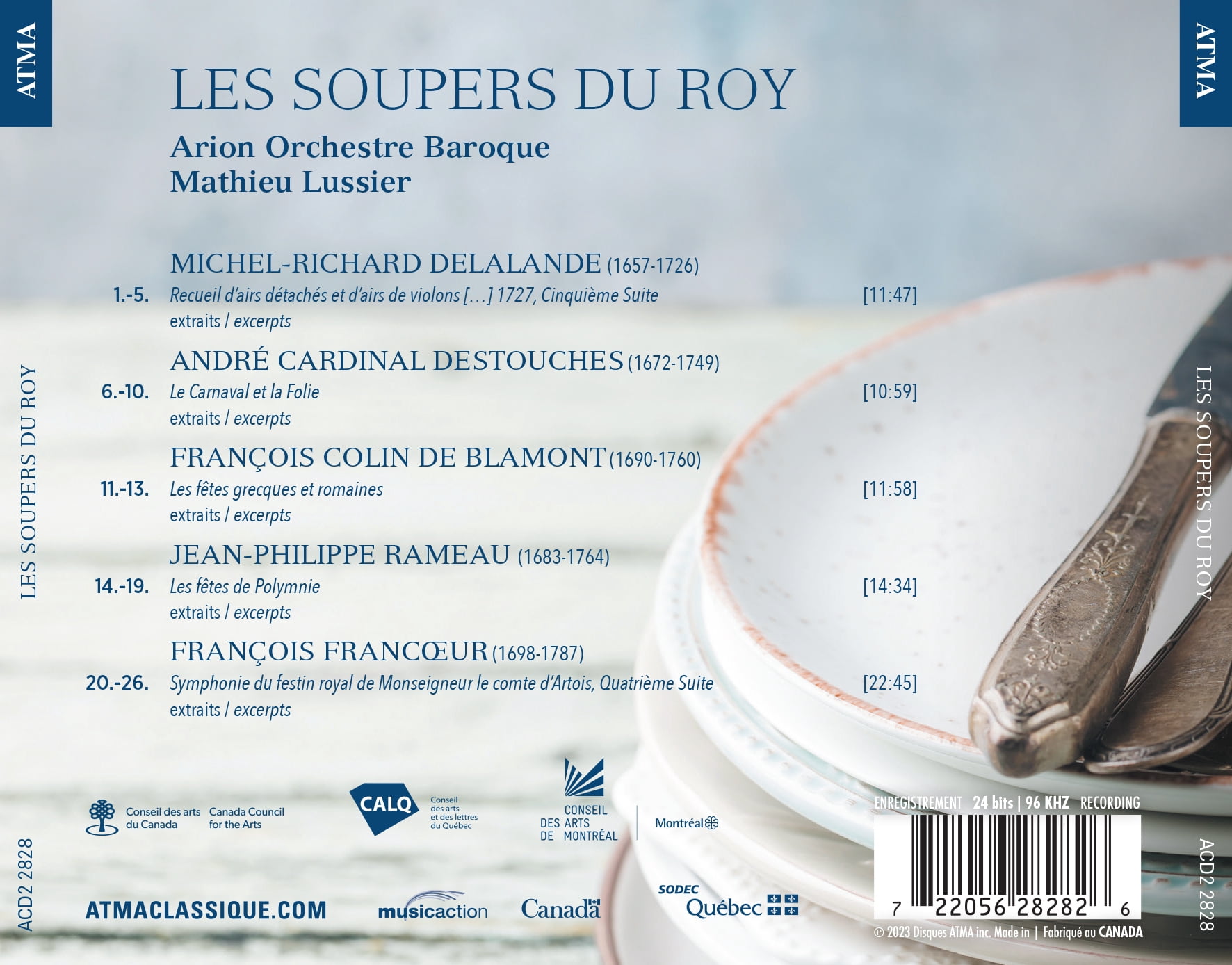 Arion Orchestre Baroque / Lussier,Mathieu - Les Soupers Du Roy - Music & Performance - CD