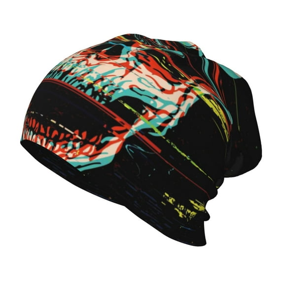 Vsdgher Glitch Screaming Skull Toddler Beanie Baby Boys Girls Beanies Kids Winter Hats Children Knit Warm Caps