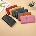thumbnail image 6 of Wallets for Women Slim Leather Credit Card Holder RFID Blocking Bifold Thin Wallet with 4 Clear Windows Zipper Pocket, 6 of 7