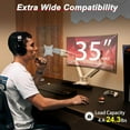thumbnail image 4 of Bras de Moniteur Support de Moniteur à Ressort à Gaz pour Écrans jusqu'à Lb Support de Moniteur Réglable avec Pince à Pression et Base à Oeillets Support Ergonomique pour Moniteur d'Ordinateur (Bras Simple), 4 of 7
