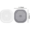 thumbnail image 4 of 4 Pack Drain Hair Catch for Shower TPR Drain Hair Catcher Flat Silicone Plug for Bathroom and Kitchen Filter Shower Drain Protection Flat Strainer Stopper (Grey & White), 4 of 5