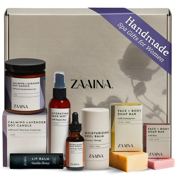 Set de regalo de spa ZAAINA, kit de spa de relajación para mujer con vela