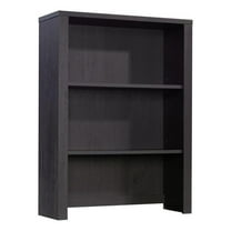 Pemberly Row Contemporary Engineered Wood Library Hutch in Raven Oak