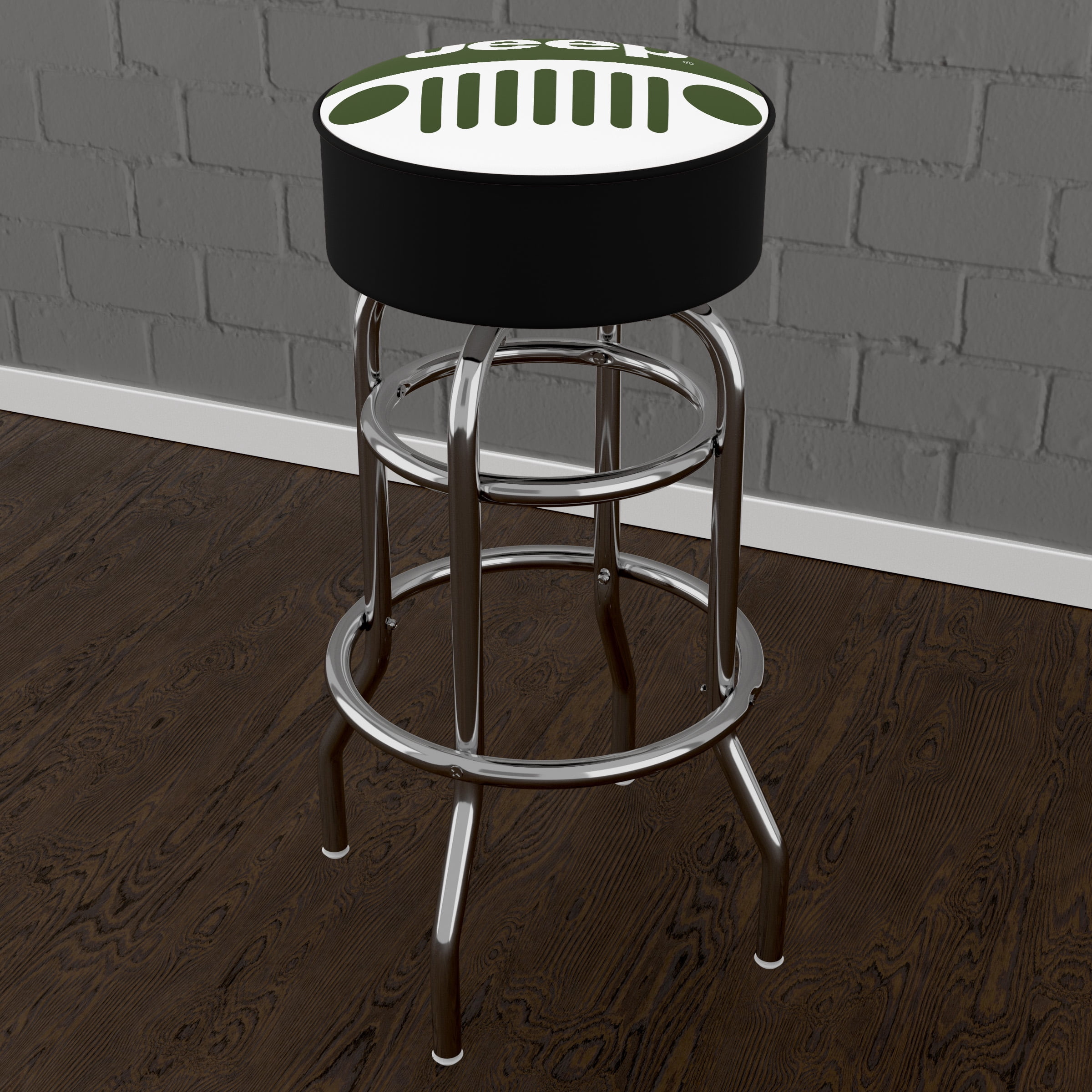 Trademark Gameroom Jeep Grille 2 Bar Stool with Padded Seat