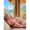 thumbnail image 6 of BemeyourBBs Preemie Newborn Baby Girl Little Sister Outfit Cute Infant Baby Girls Spring Summer Fall Clothes 0 3 6 Months Bow Ribbed Short Sleeve Romper Pants and Headband 3pcs Set, 6 of 9