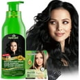 thumbnail image 1 of Herbishh Shampooing Colorant Noir pour Cheveux Gris, Permanent, Hommes et Femmes (500 ml), 1 of 8